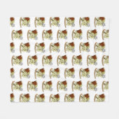 Cleric Dice Design Fleece Deken (Voorkant (Horizontaal))