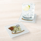 Cleric Dice Design Glazen Onderzetter (Schuin)