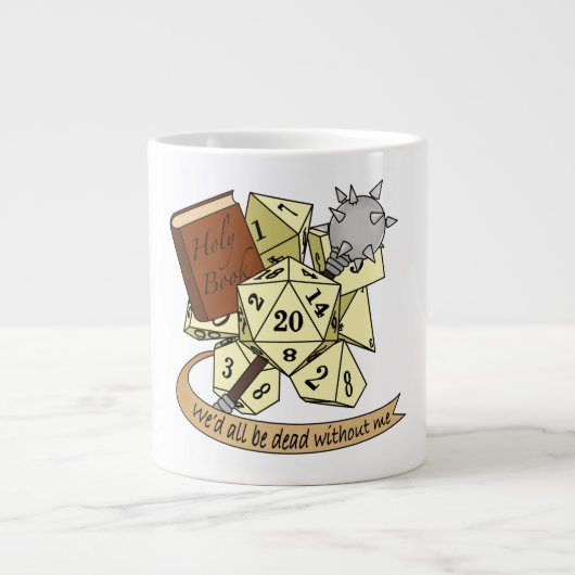 Cleric Dice Design Grote Koffiekop (Voorkant)