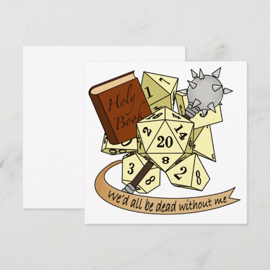 Cleric Dice Design Kaart (Voorkant / Achterkant)