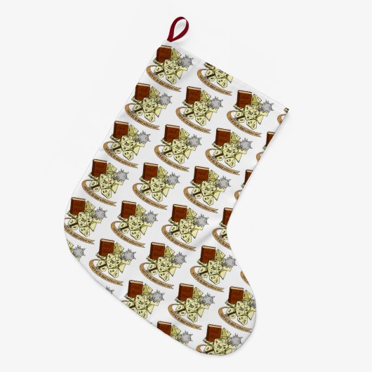 Cleric Dice Design Kerstkous Grote Kerstsok (Voorkant (Hangend))