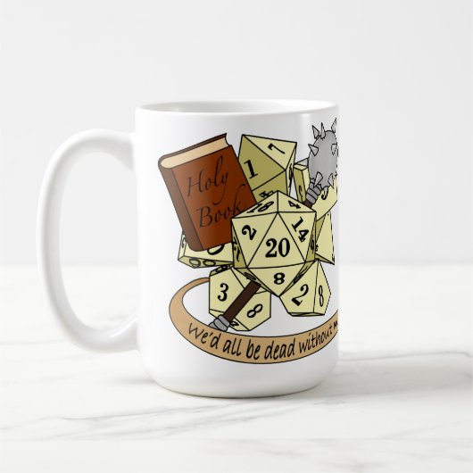 Cleric Dice Design Koffiemok (Links)