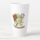 Cleric Dice Design Latte Mok (Voorkant)