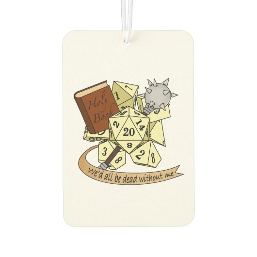 Cleric Dice Design Luchtverfrisser (Achterkant)