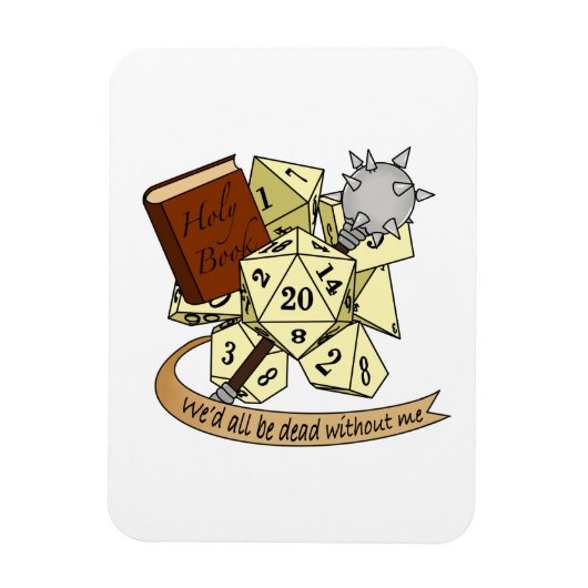 Cleric Dice Design Magneet (Verticaal)