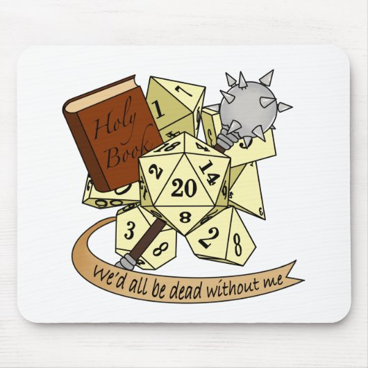 Cleric Dice Design Muismat (Voorkant)