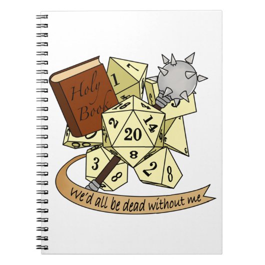 Cleric Dice Design Notitieboek (Voorkant)