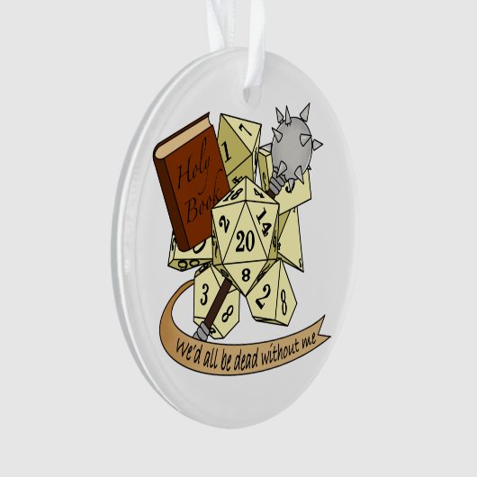 Cleric Dice Design Ornament (voorkant)