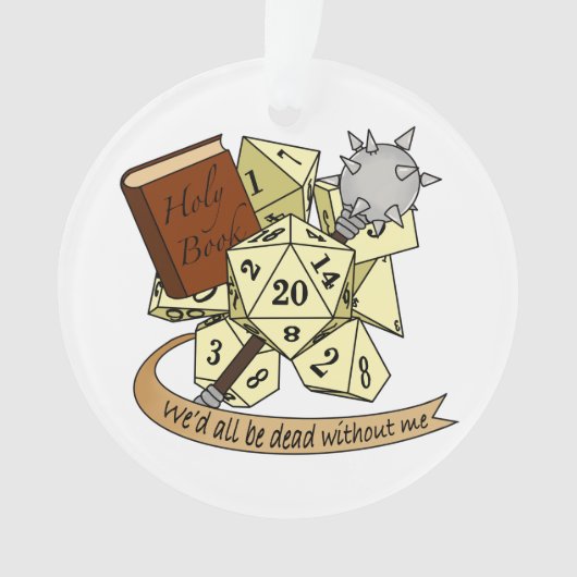 Cleric Dice Design Ornament (voorkant)