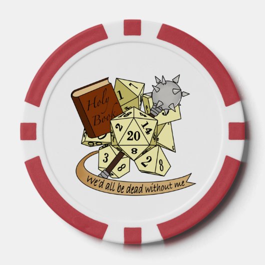 Cleric Dice Design Poker Chips (Voorkant)
