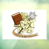 Cleric Dice Design Raamsticker (Vel 3)