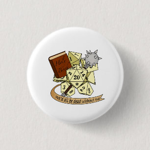 Cleric Dice Design Ronde Button 3,2 Cm
