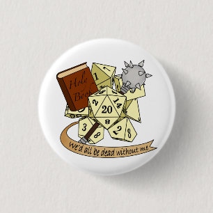 Cleric Dice Design Ronde Button 3,2 Cm