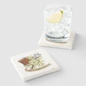 Cleric Dice Design Stenen Onderzetter (Zijkant)