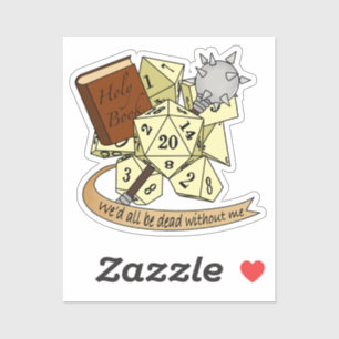 Cleric Dice Design Sticker