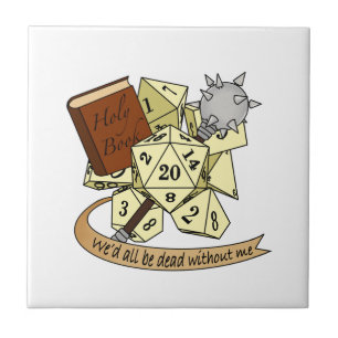 Cleric Dice Design Tegeltje