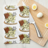 Cleric Dice Design Theedoek (Quarter Fold)