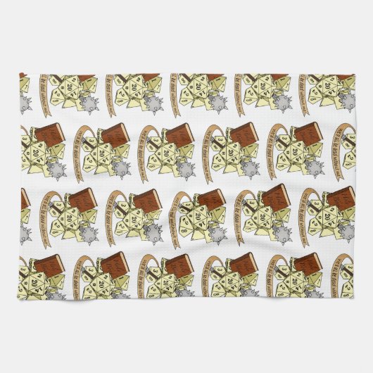 Cleric Dice Design Theedoek (Horizontaal)