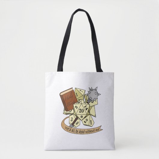 Cleric Dice Design Tote Bag (Voorkant)