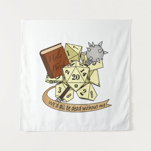 Cleric Dice Design Wandkleed (Voorkant)