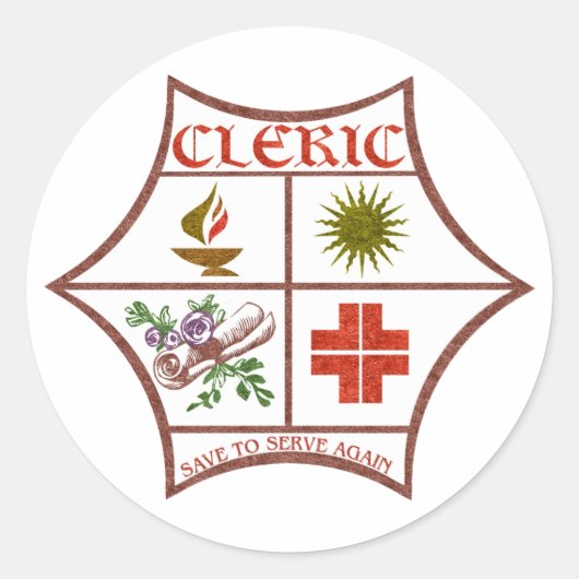 Cleric Ronde Sticker (Voorkant)