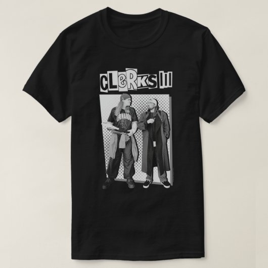 Clerks III Jay en Silent Bob Black & White Movie T-shirt (Design voorkant)
