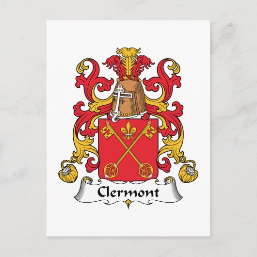 Clermont Family Crest Briefkaart (Voorkant)