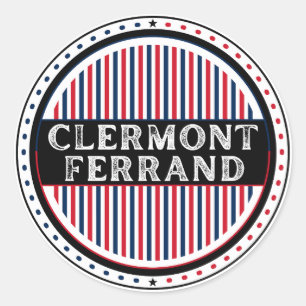 Clermont-Ferrand City Pride Embleem Franse identit Ronde Sticker