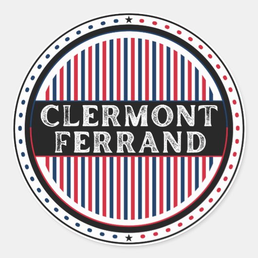 Clermont-Ferrand City Pride Embleem Franse identit Ronde Sticker (Voorkant)