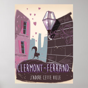 Clermont-Ferrand-France — poster voor het reizen p