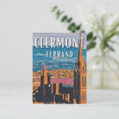 Clermont-Ferrand Photo Vintage Briefkaart (Staand voorkant)