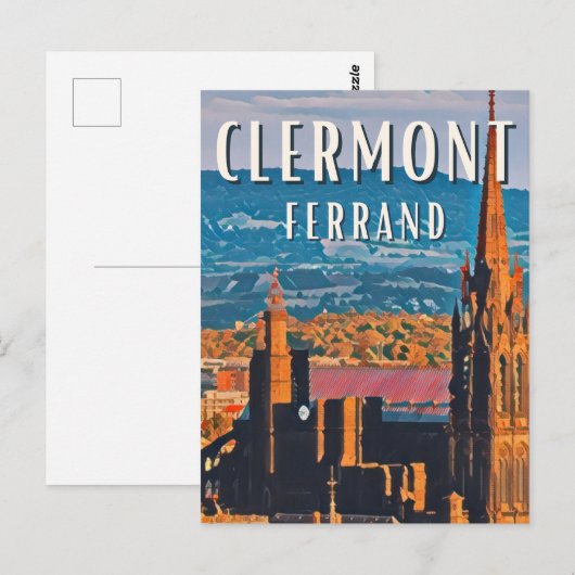 Clermont-Ferrand Photo Vintage Briefkaart (Voorkant / Achterkant)