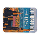 Clermont-Ferrand Photo Vintage Magneet (Horizontaal)