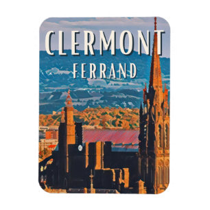 Clermont-Ferrand Photo Vintage Magneet