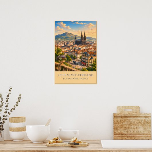 Clermont-Ferrand Poster (Keuken)