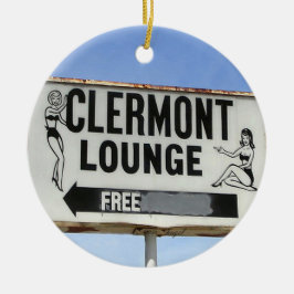 Clermont Lounge, Atlanta, Georgia, pretkerst Keramisch Ornament