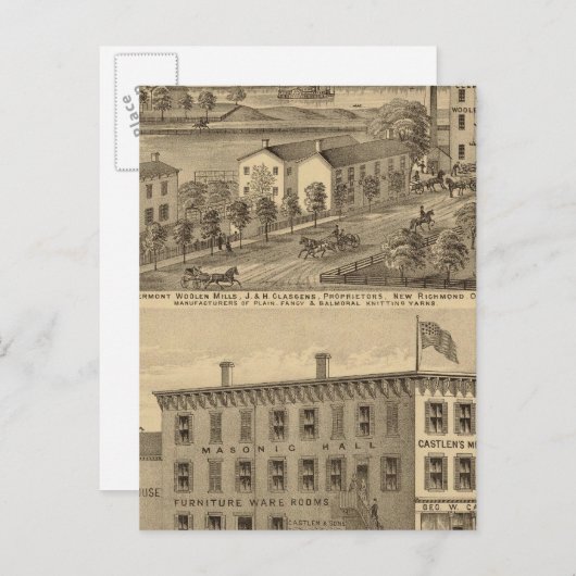 Clermont Woolen Mills Briefkaart (Voorkant / Achterkant)