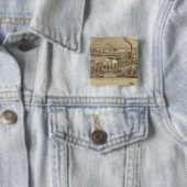 Clermont Woolen Mills Vierkante Button 5,1 Cm (In situ)