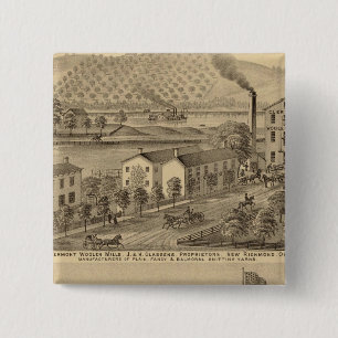 Clermont Woolen Mills Vierkante Button 5,1 Cm