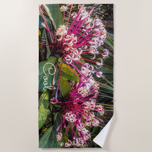 Clerodendrum Starburst Flowers Beach Towel Strandlaken (Voorkant)