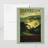 Clevedon  adverteren poster briefkaart (Voorkant / Achterkant)