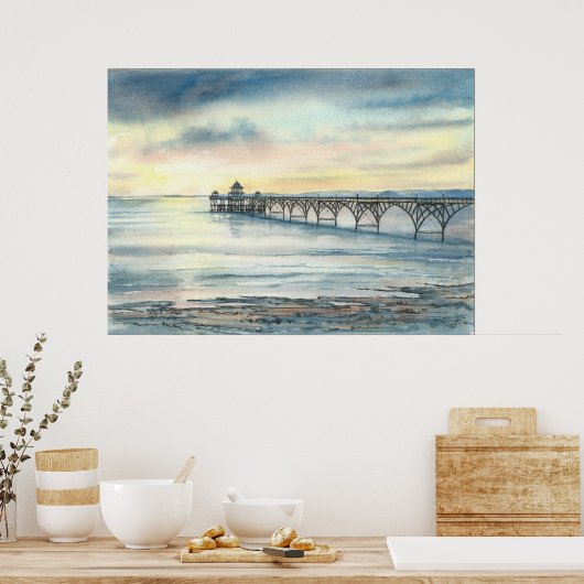 Clevedon Pier Poster (Keuken)