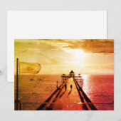 Clevedon Pier Red Sunset, Somerset, UK - Flat Kaar (Voorkant / Achterkant)