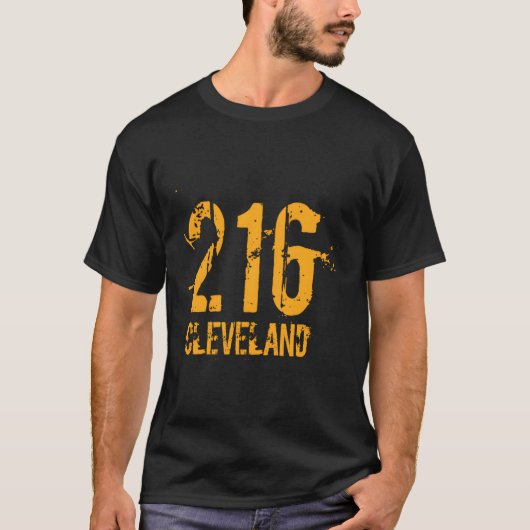 Cleveland 216 Area Code noodlijdende hoodie T-shirt (Voorkant)