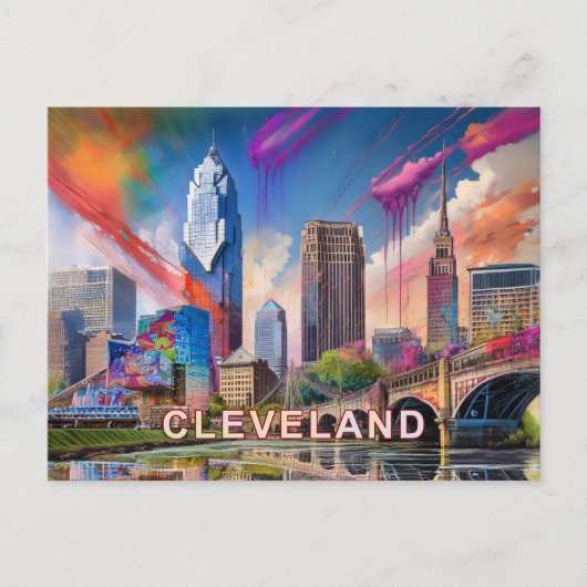 Cleveland Abstracte kunst Briefkaart (Voorkant)