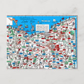 Cleveland Akron Canton retro 1966 cartoon postcard Briefkaart (Voorkant)