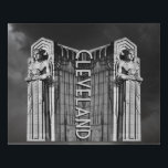 Cleveland Art Deco Bridge Statue Faux Canvas Afdru<br><div class="desc">Cleveland Art Deco Bridge-beeld</div>