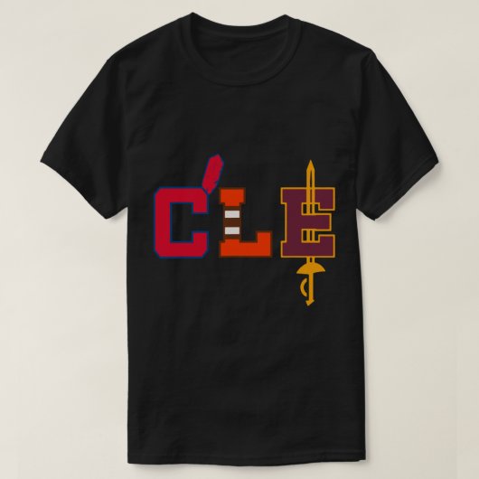 Cleveland Baseball Bats  Ohio CLE Retro Gif T-shirt (Design voorkant)