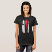 Cleveland Baseball Player Distsed USA S T-shirt (Voorkant volledig)