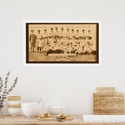 Cleveland Baseball Team 1913 Poster (Keuken)